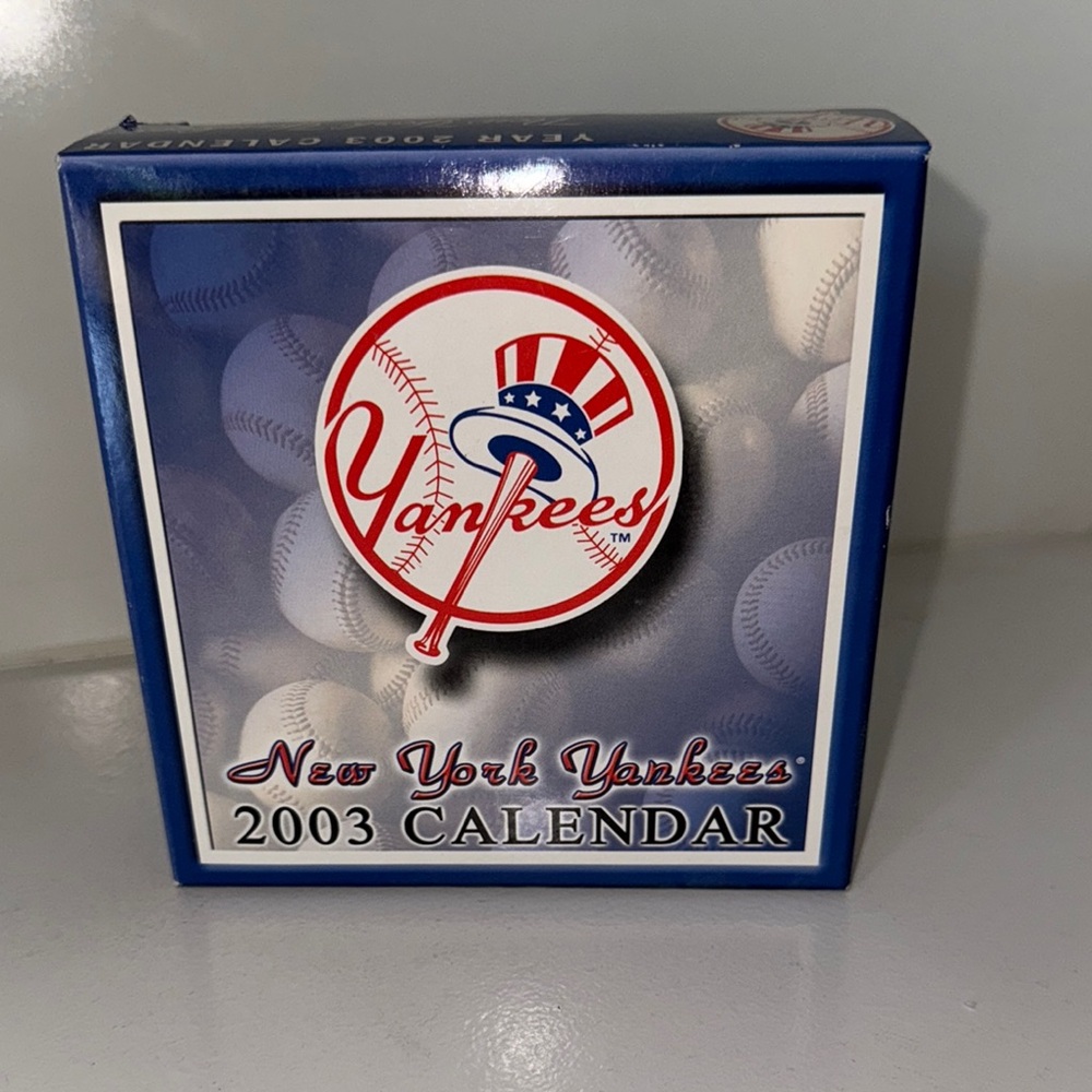 New York Yankees 2003 Box Calendar w/ Facts & Trivia MLB Official New Unopened